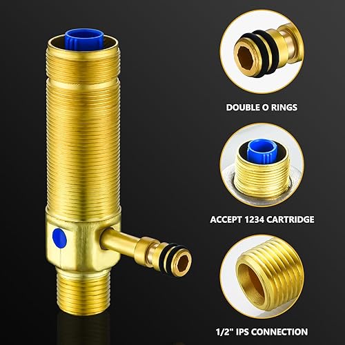 Miniatura 4 de Válvula áspera con conjunto de drenaje, compatible con grifo de lavabo de baño generalizado Moen, conexiones IPS de 1/2 pulgada, construcción de