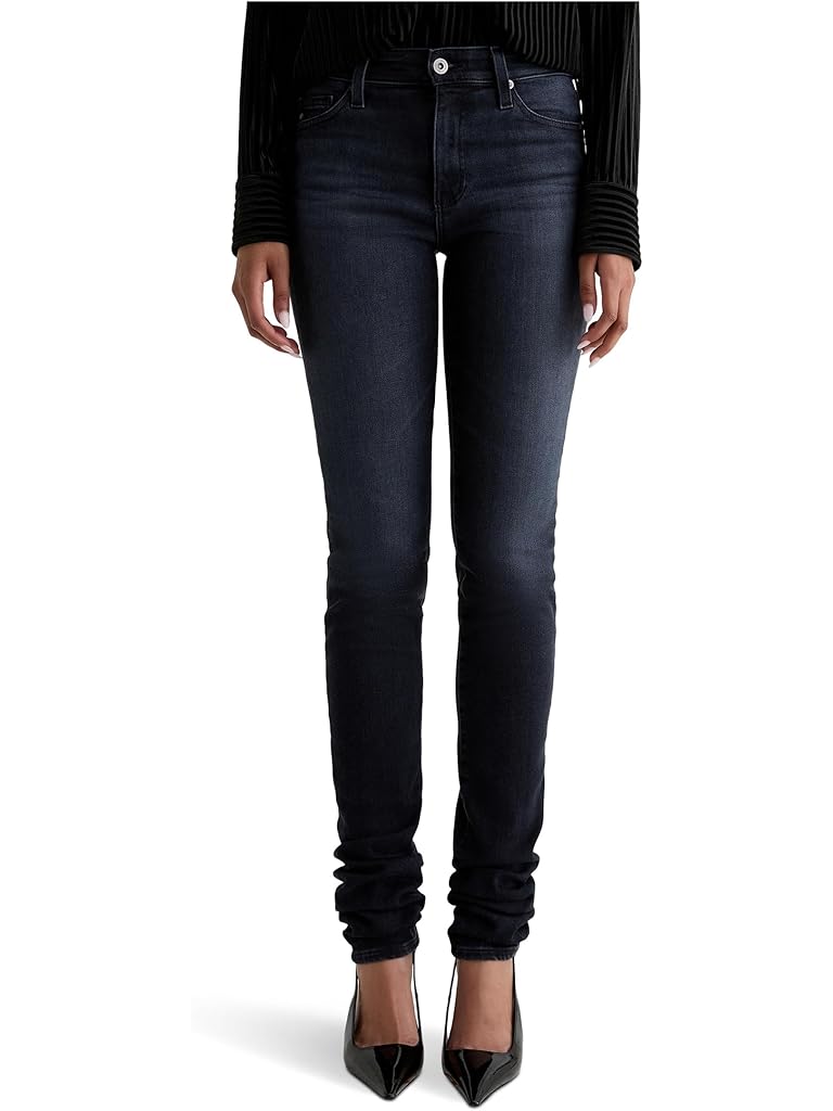 Blue AG Viola Mid Rise Skinny In Glitch