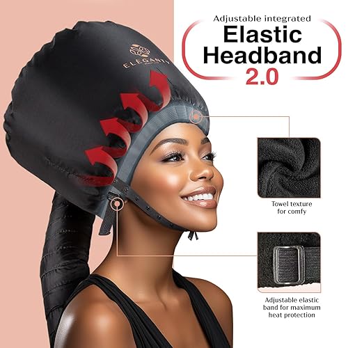 Miniatura 2 de ELEGANTY Accesorio suave para secador de pelo con diadema que reduce el calor alrededor de las orejas y el cuello para disfrutar de largas sesiones,
