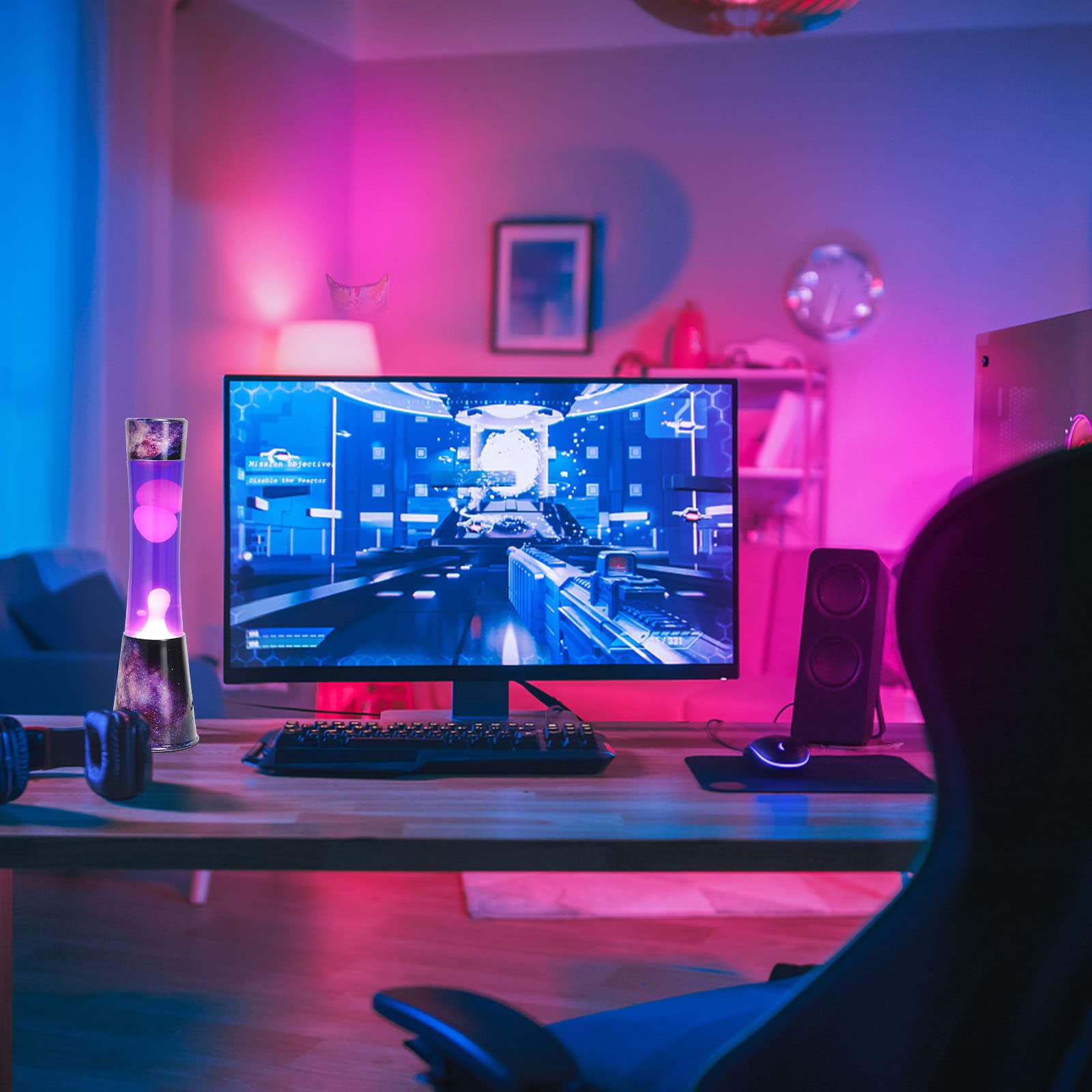 AHCCSD Lava Lamp,16 Inch Big Lava Lamps-Decal Base Colormax Galaxy with White Wax in Purple Liquid Motion Lamps for Kids-Home Office Decor Great Gift for Women and Girls.ï¼ˆGlaxeyï¼‰