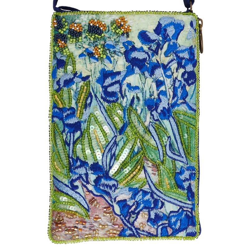 Bamboo Trading Club Bag Blue Irises, 7.5-inch Width