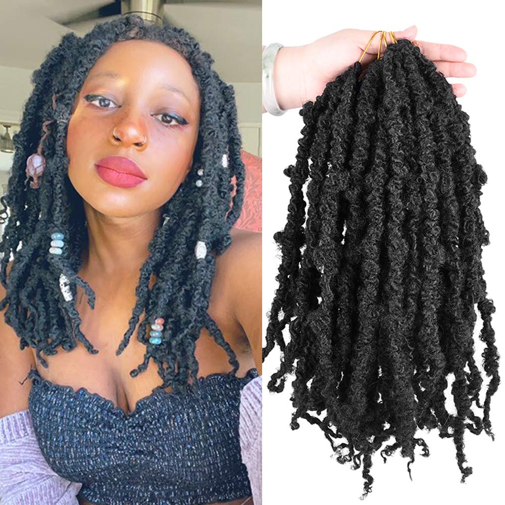Buy 5 Packs Butterfly locs Crochet Hair 14 Inch Distressed Locs Pre