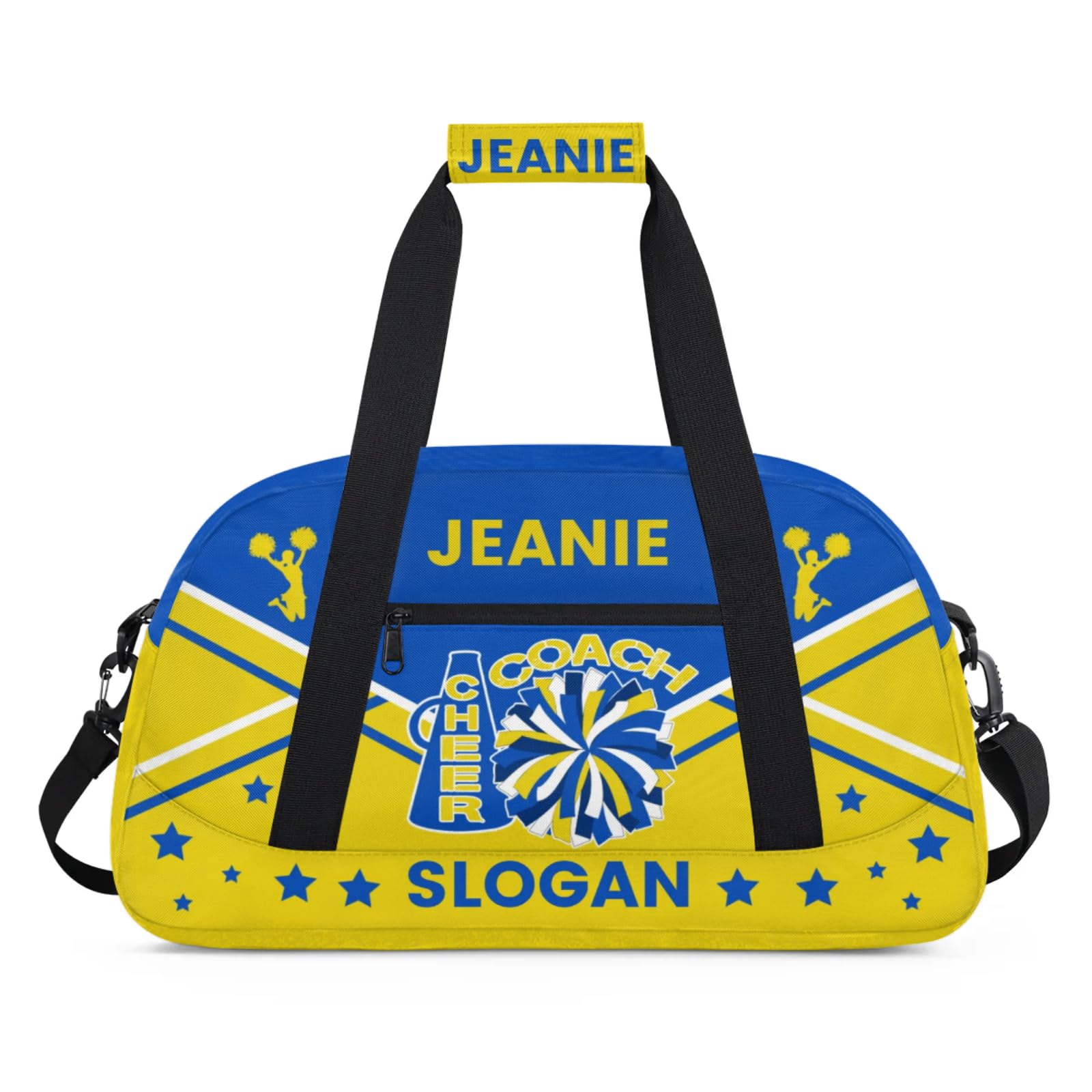 Cheer-Bags for Girls, Personalized Name Dance Ballet Gymnastics Sport Travel Duffel Bags for Cheerleader Kids with Custom Team Name for Overnight