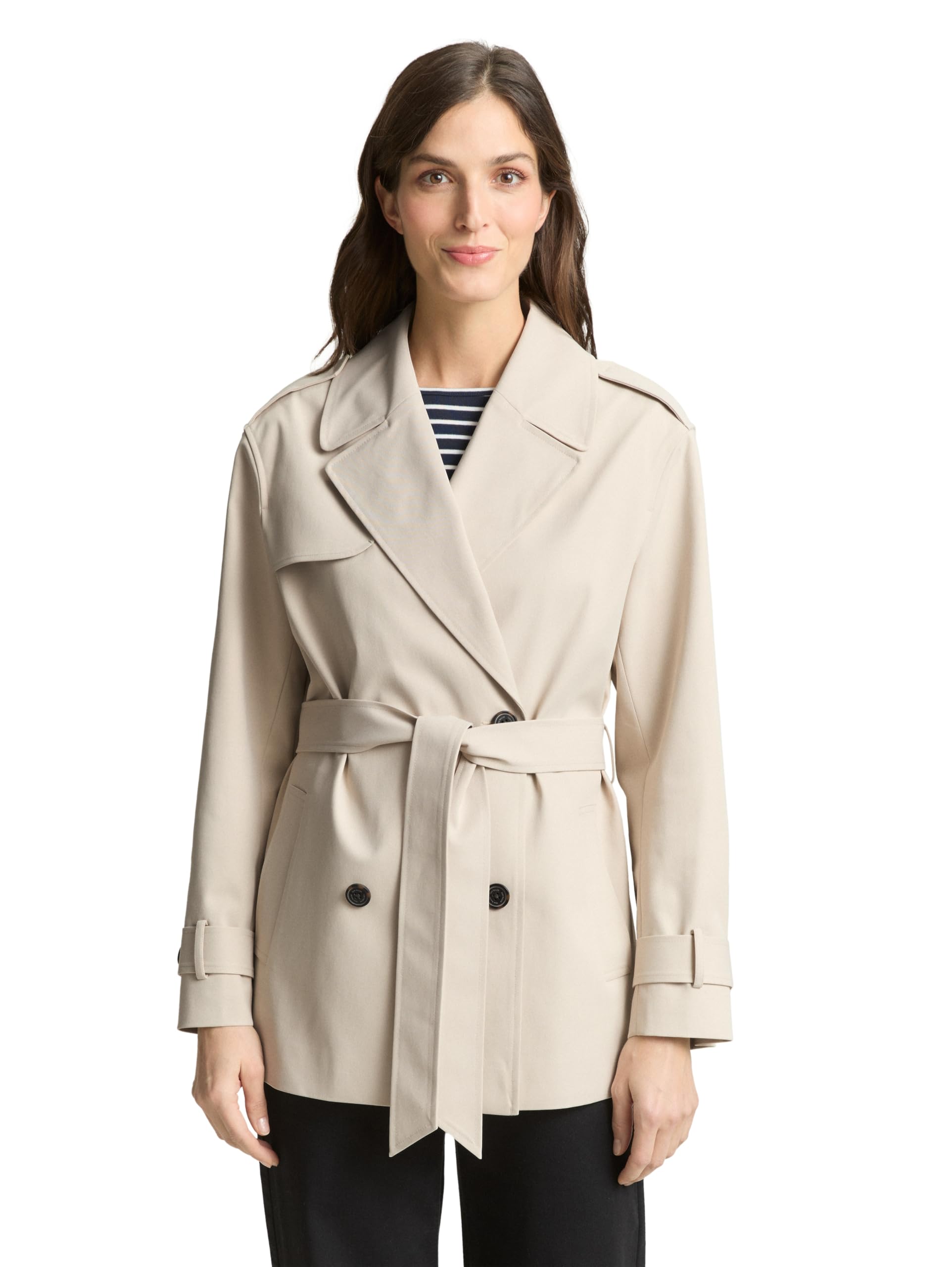TOM TAILOR Damen Basic Trenchcoat