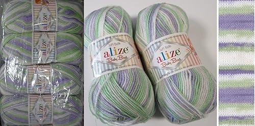 90% acrílico suave lana 10% hilo de bambú para tejer a mano Alize Baby Best Batik Crochet Lace Bordado Arte Artesanía Kit de costura Baby Blanket