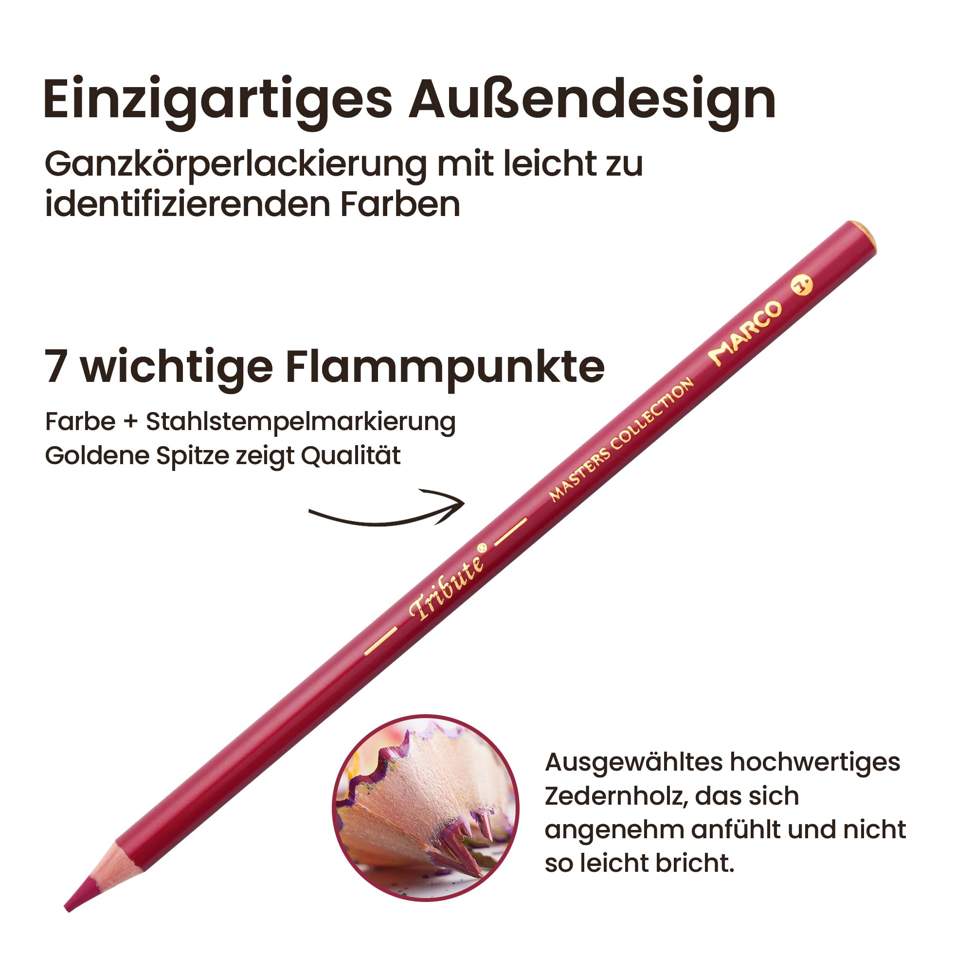 MARCO Erwachsenen-Buntstifte zum Ausmalen – 120-farbiges Set, professionelle Ölfarbstifte, Holzstifte in Eisenbox, geeignet für Kunstschüler & Profis (120-teiliges Ölset)