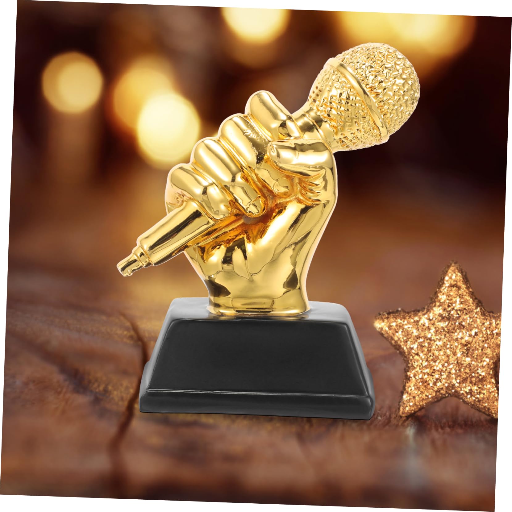 BESPORTBLE Mikrofon-Trophäe Karaoke Preistrophäe für Erwachsene Mikrofon- lustige Trophäe für Erwachsene Singen Award musikgeschenke mikrofone Trophäen vergeben Mikrofonskulptur Harz