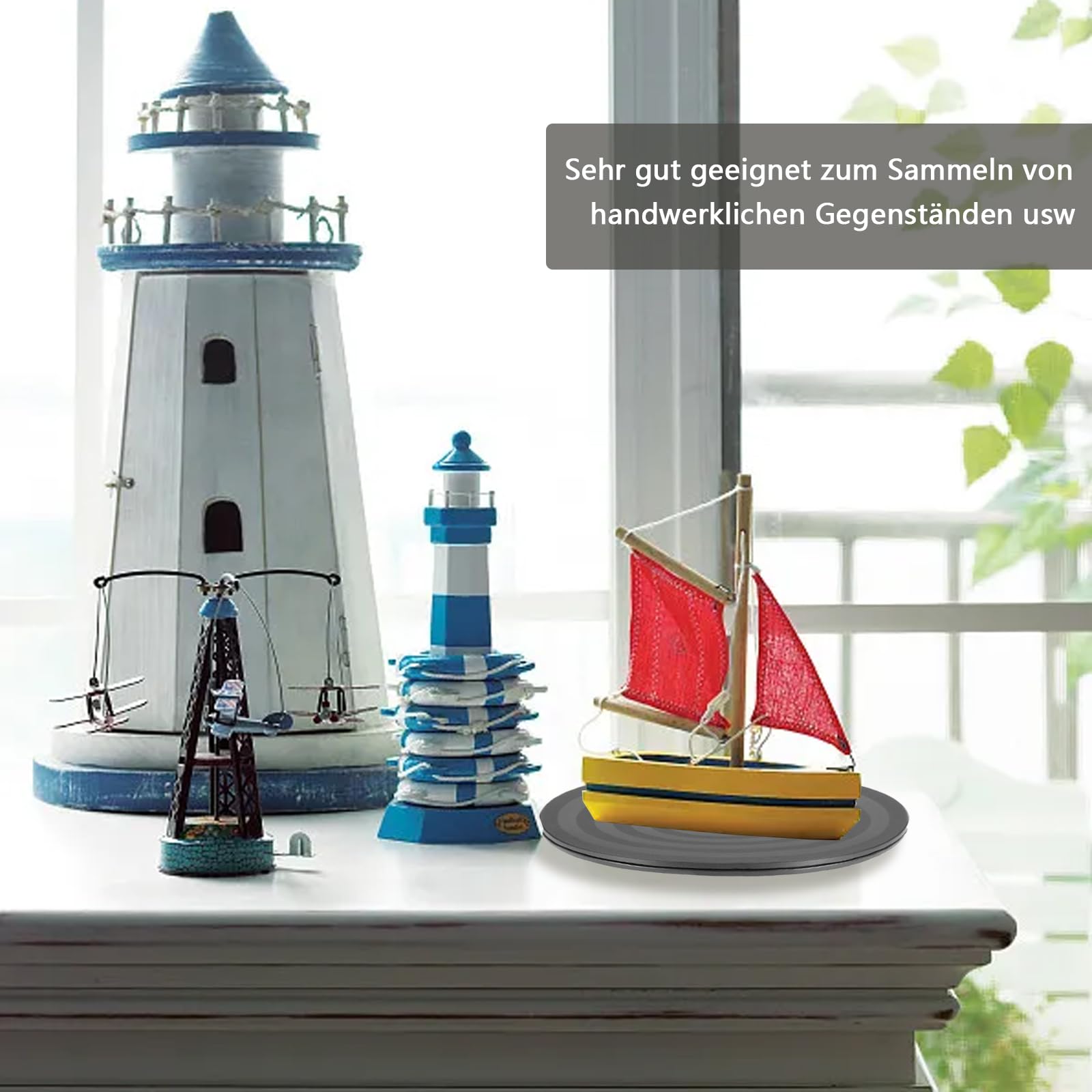 Drehplatte 20cm - 360° Drehbarer Teller Für TV, Torten & Präsentationen