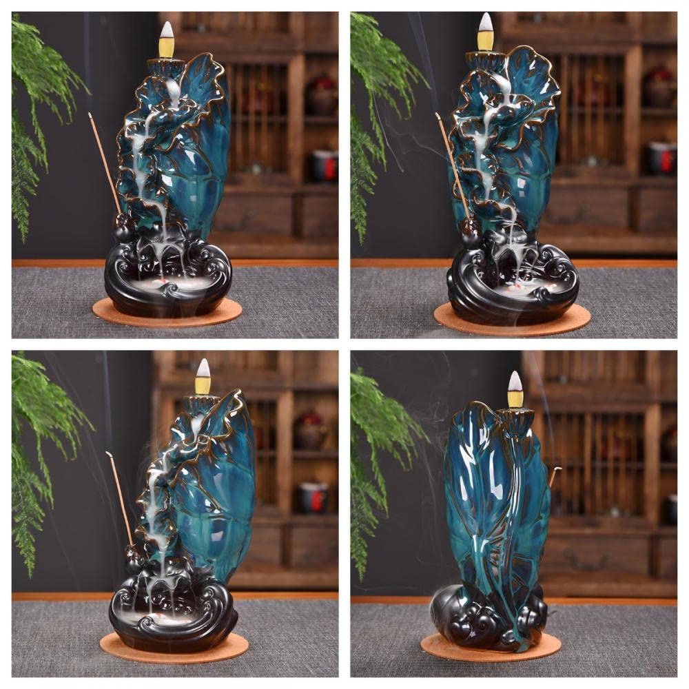 Amazon.co.jp: PYUWENAI 香炉 倒流香炉 陶器製 セラミック 逆流香炉