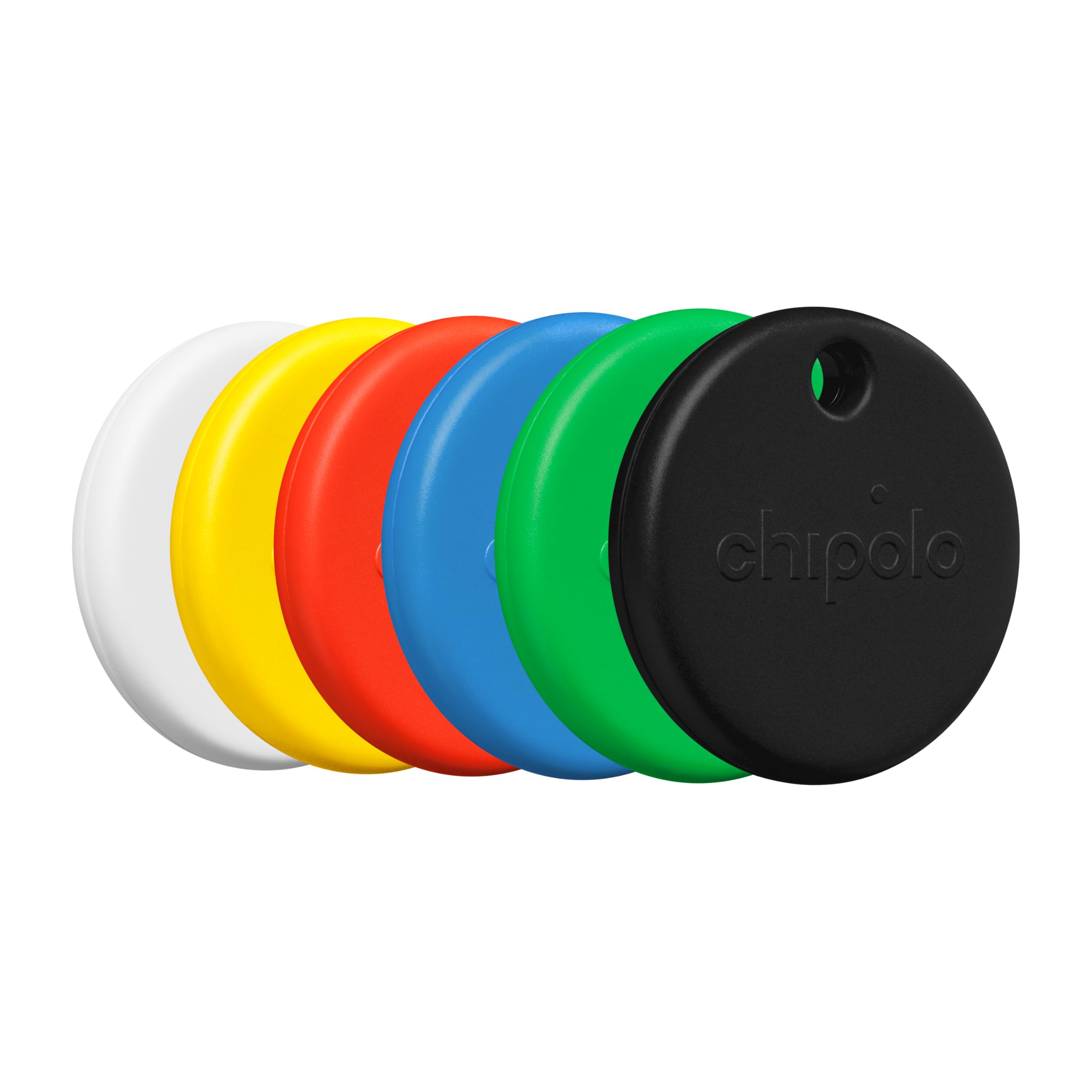Chipolo POP Tracker - Un tracker Bluetooth sonoro, colorato | e compatibile con Chiama il telefono e gli Avvisi di fuori portata, funziona con Find Hub su Google o Apple Find My - 6 Pezzi