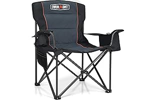 Overmont Oversized Folding Beach Chair - Padded Cushioned Seat for Big People