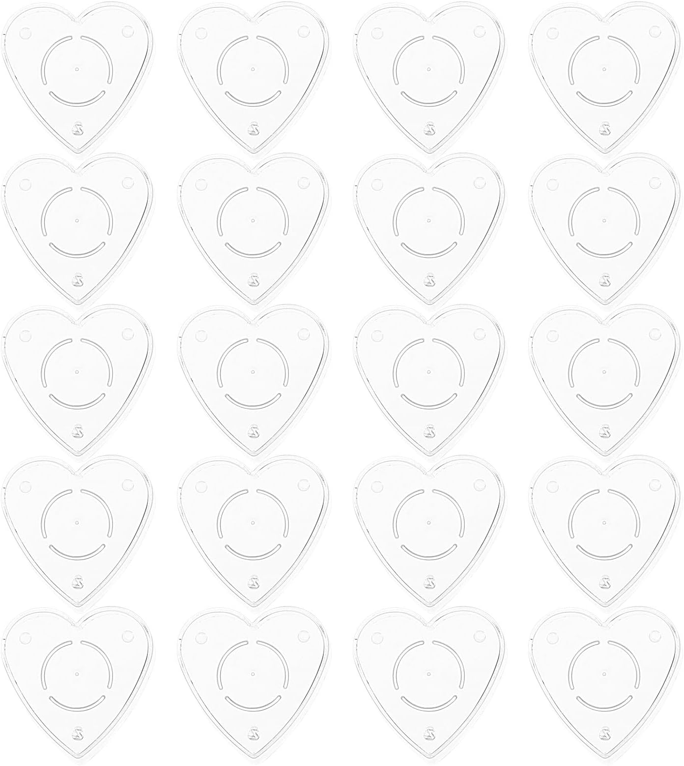 CALLARON 20pcs Heart-Shaped Plastic Candle Boxes DIY Candle Making Molds Flame-Retardant Wax Melt Containers for Crafting and Home Decor