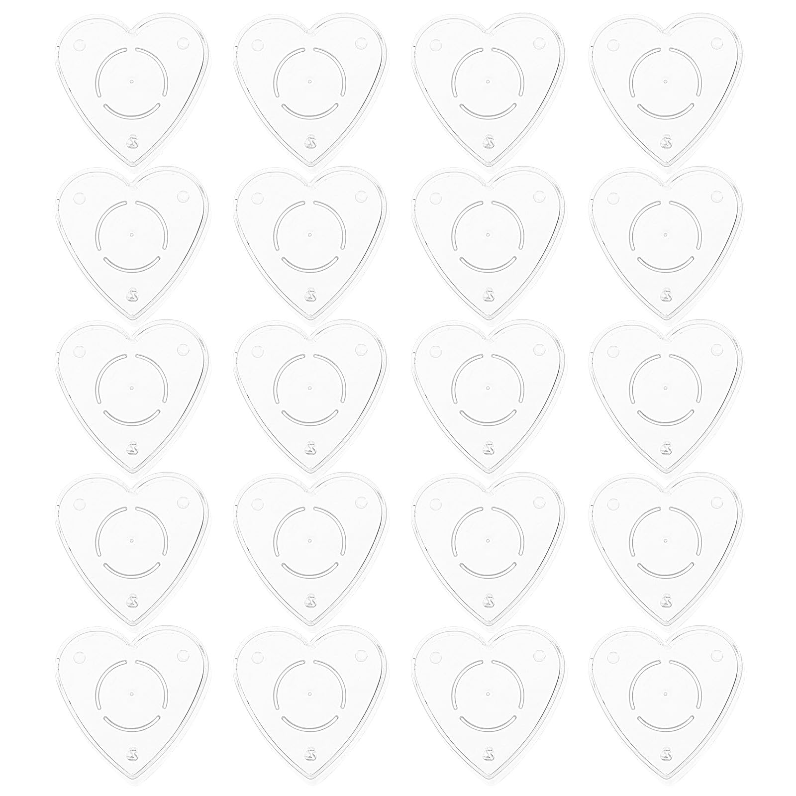 Abaodam 20pcs Heart-Shaped Plastic Candle Containers for DIY Candle Making Flame Retardant Acrylic Shells Small Mold Set for Crafting and Storage