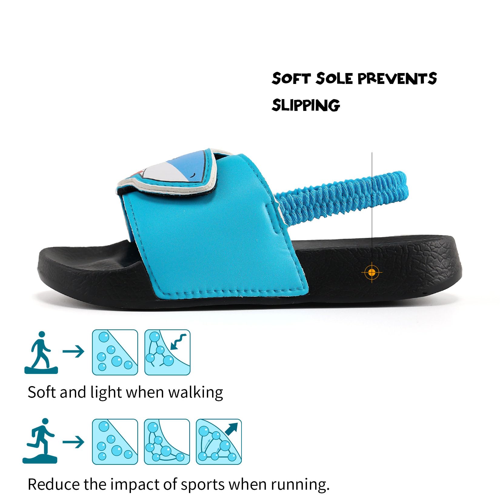 Littleplum Badelatschen Kinder Badesandalen Mädchen Badeschlappen Kinder Badeschuhe(A Blau,32/33 EU)