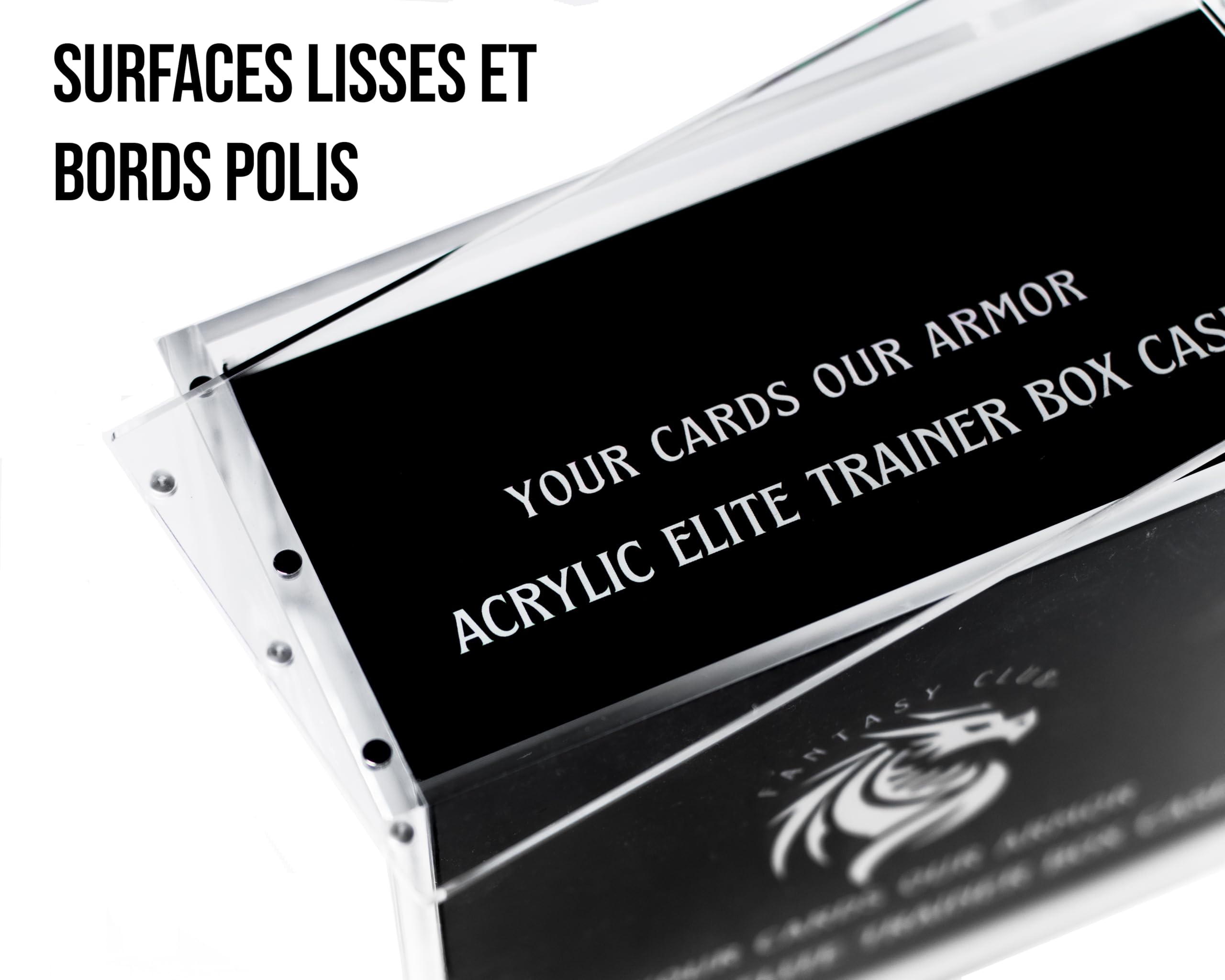 FANTASY CLUB | Boîte Acrylique pour Elite Trainer Box – Acrylique ultra épais 8 mm + 5 mm avec aimants puissants et protection UV à 99+% | Valorisez votre collection scellée et gardez vos ETB mint