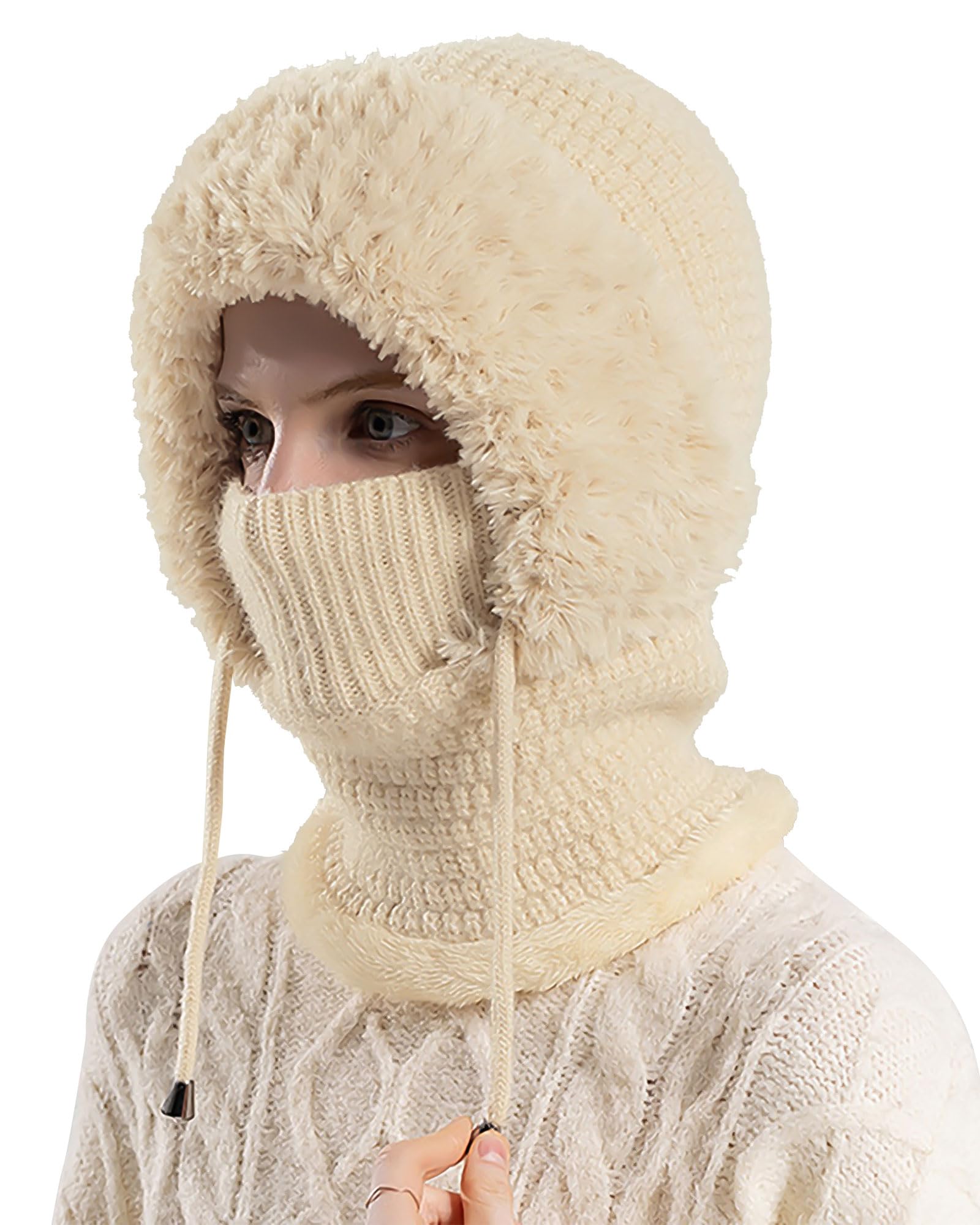 WELROG Women Windproof Balaclava Ski Mask Thermal Face Cover for Skiing Snowboarding Motorcycle in Cold Weather