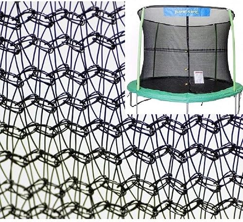 JumpKing Red de recinto de 14' para 4 postes para resortes de 7" con logotipo JK, color negro