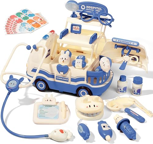Kit de médico de juguete para niños pequeños de 3, 4, 5 años, cumpleaños de niños y niñas, juego de simulación de médico, juego médico para niños