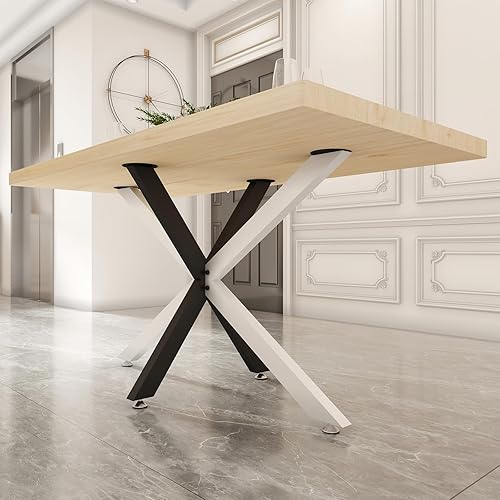 Miniatura 5 de Base de mesa moderna dorada de 30 pulgadas con ventosas, base de escritorio para mármol, vidrio, parte superior de madera, juego de 4 patas de
