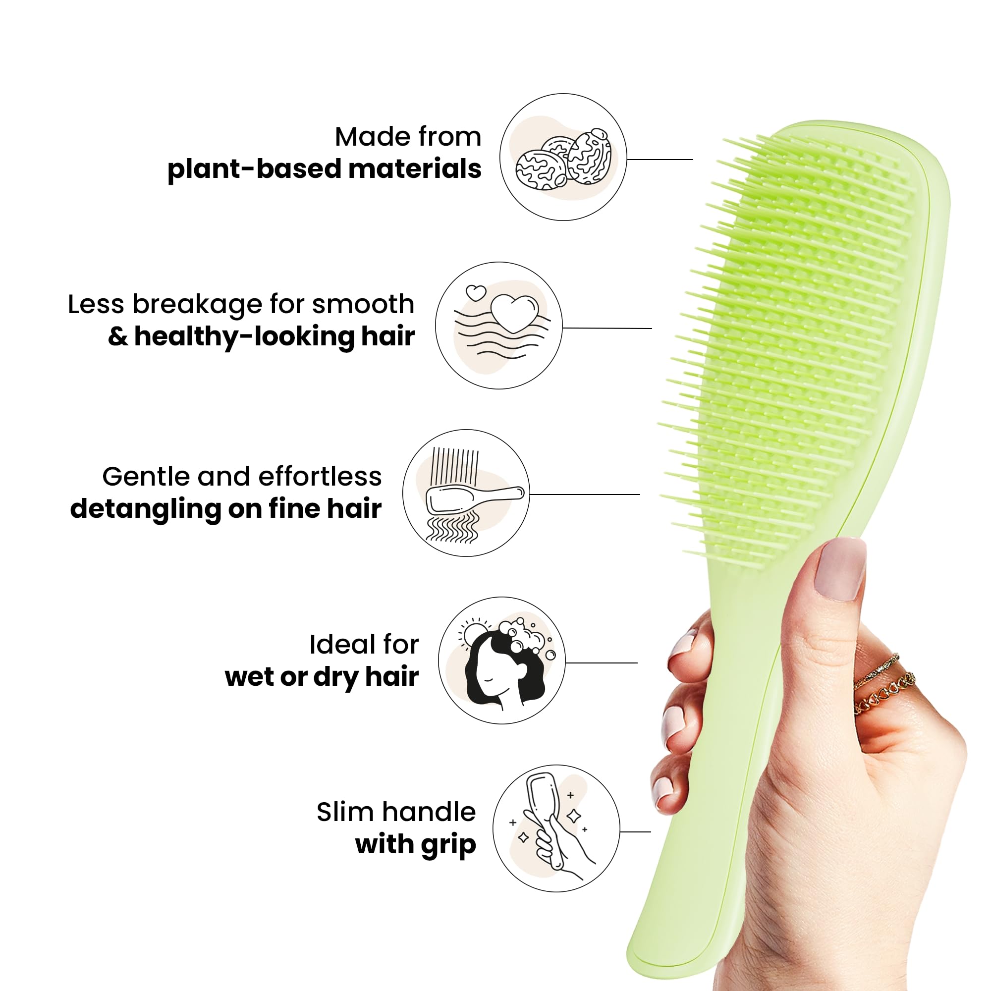 Tangle Teezer Plant Based Ultimate Detangler, Detangling Brush for Coloured Fine & Thin Hair - Image 4