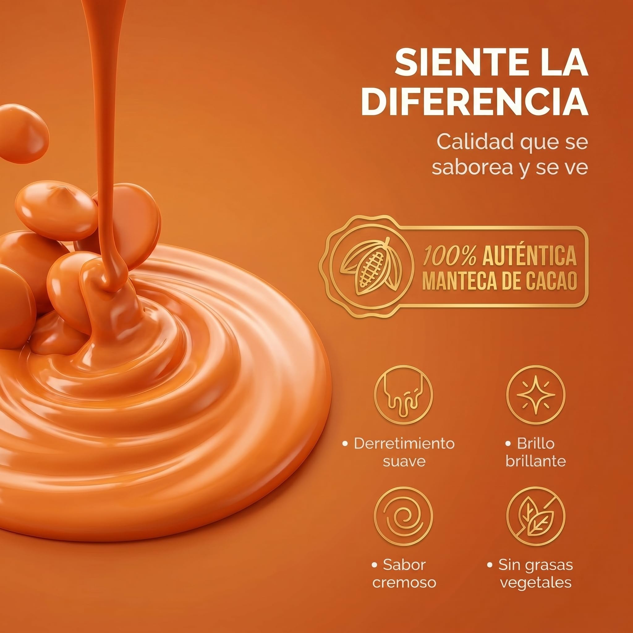 BAM Gotas de Chocolate Naranja 250 g Callets Chips para fundir repostería