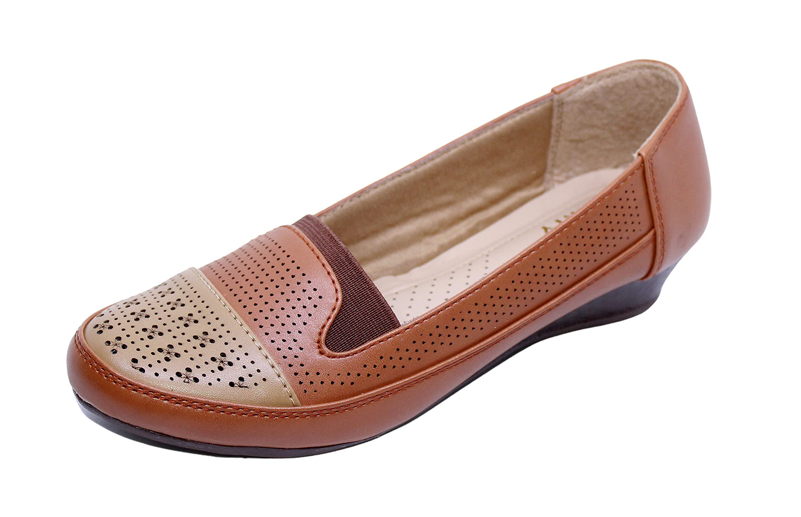 W-Liberty Womens Comfortable & Fashionable Artificial Leather Beige Heel Balerinas (B098DY1QZG) Amazon Price History, Amazon Price Tracker