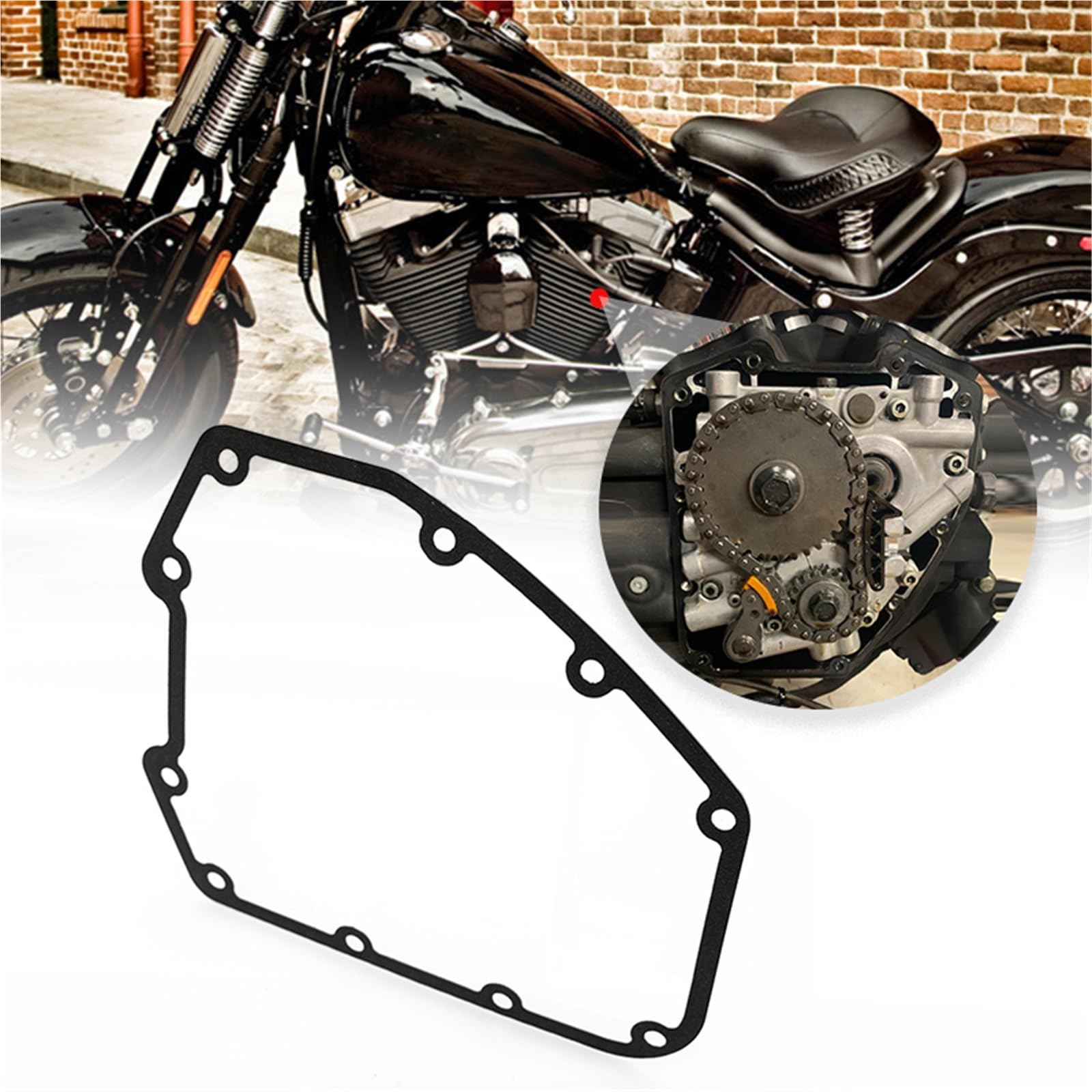 Kettenspanner Passend für Harley Twin Cam 1999-2006 Timing Cam Kettenführung Spanner Nockenabdeckung Dichtung Kettenspanner Motorradspanner(Set 1)