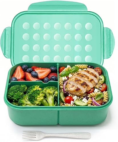 Miniatura 16 de MISS BIG Fiambrera estilo bento para niños, fiambrera hermética, sin BPA y tintes químicos, apta para microondas, lavavajillas y refrigerador