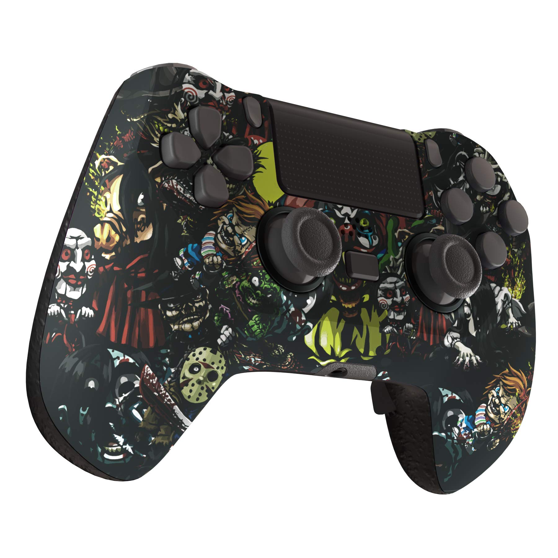 eXtremeRate DECADE Torneo Aggiornamento Kit per ps4 Controller CUH-ZCT2(Non Controller), Cover Shell&Tasti Posteriori&Trigger Stop, Accessori per ps4 Joystick JDM-040/050/055, Party Pauroso