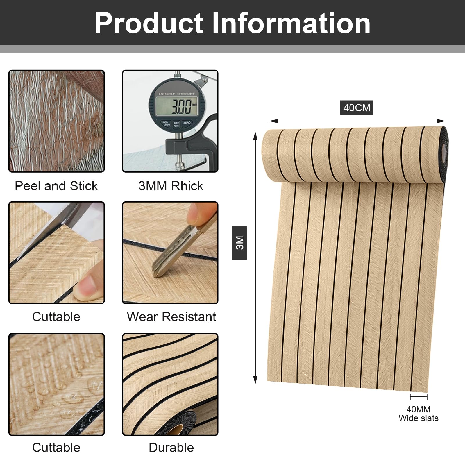 Panneaux acoustiques auto-adhésifs Panneaux muraux en bois, 300x40cm Panneaux muraux en bois Décoration murale, Panneau de protection acoustique 3D à lamelles en placage de bois Panneaux de plafond
