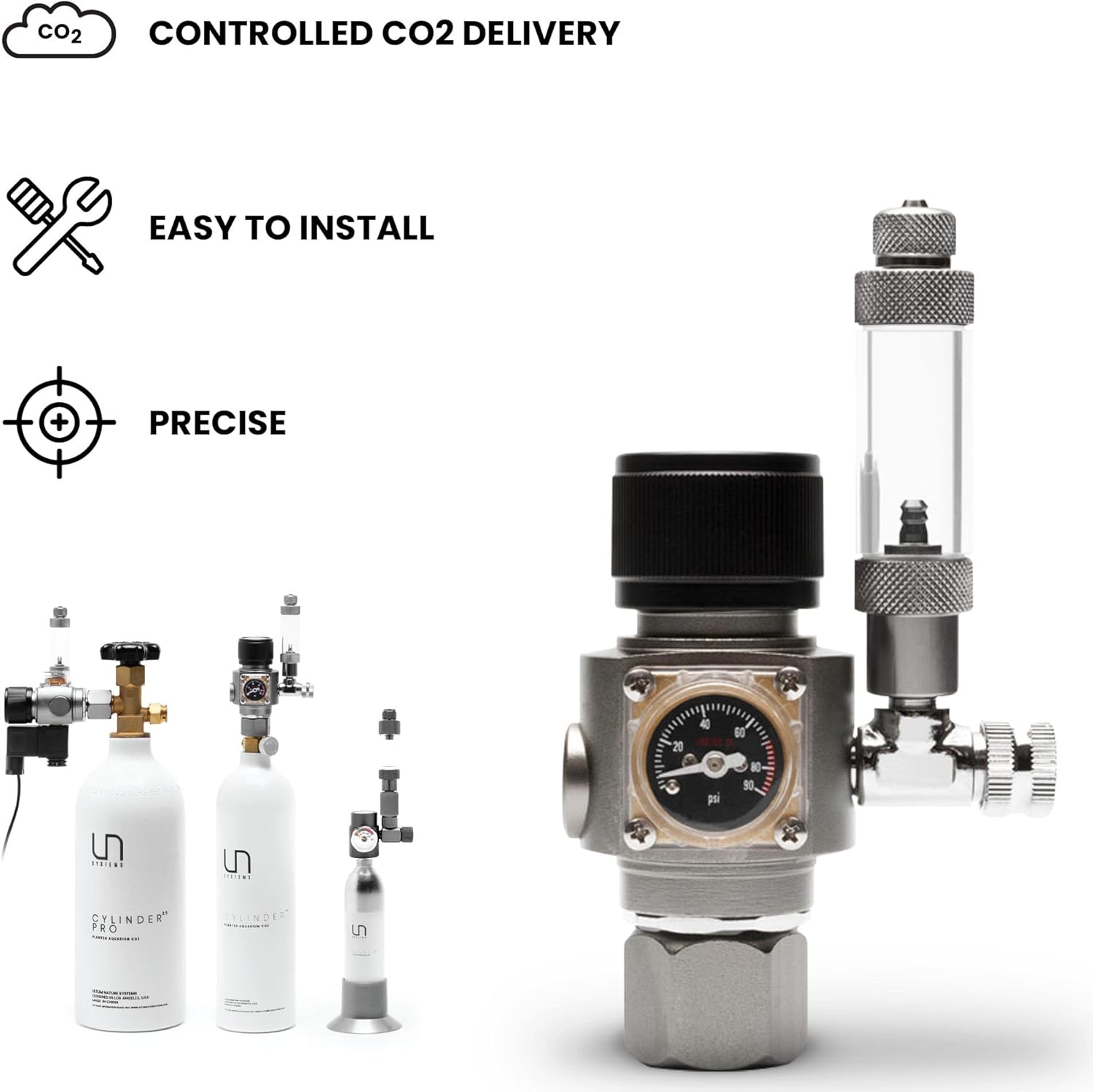 Ultum Nature Systems CGA 320 to Paintball Adapter & CO2 Regulator (Mini Dual Stage CO2 Regulator)