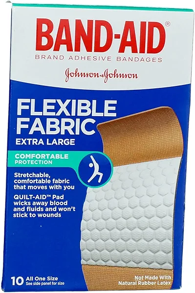 Band-AID Flexible Fabric Bandages, Extra Large 10 ea