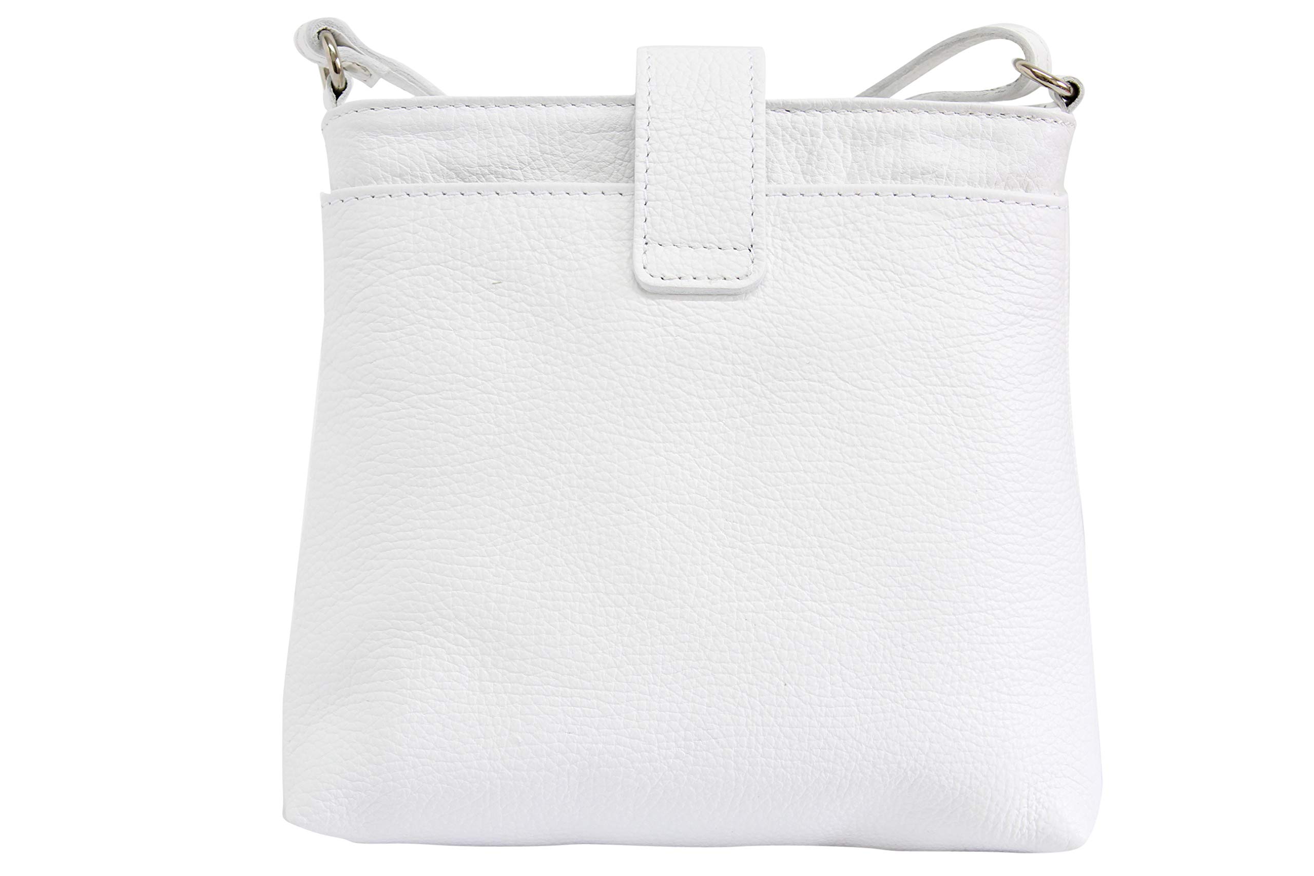 AMBRA Moda GL007 - Borsa a tracolla, borsa a spalla da donna in vera pelle