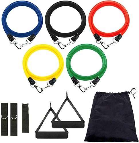 Miniatura 3 de 11 Piece Fitness Rally Rope Set, Bandas Elasticas para Ejercicio, Chest Expansion Stretchers, Exercise Bands for Fitness Sports Enthusiasts