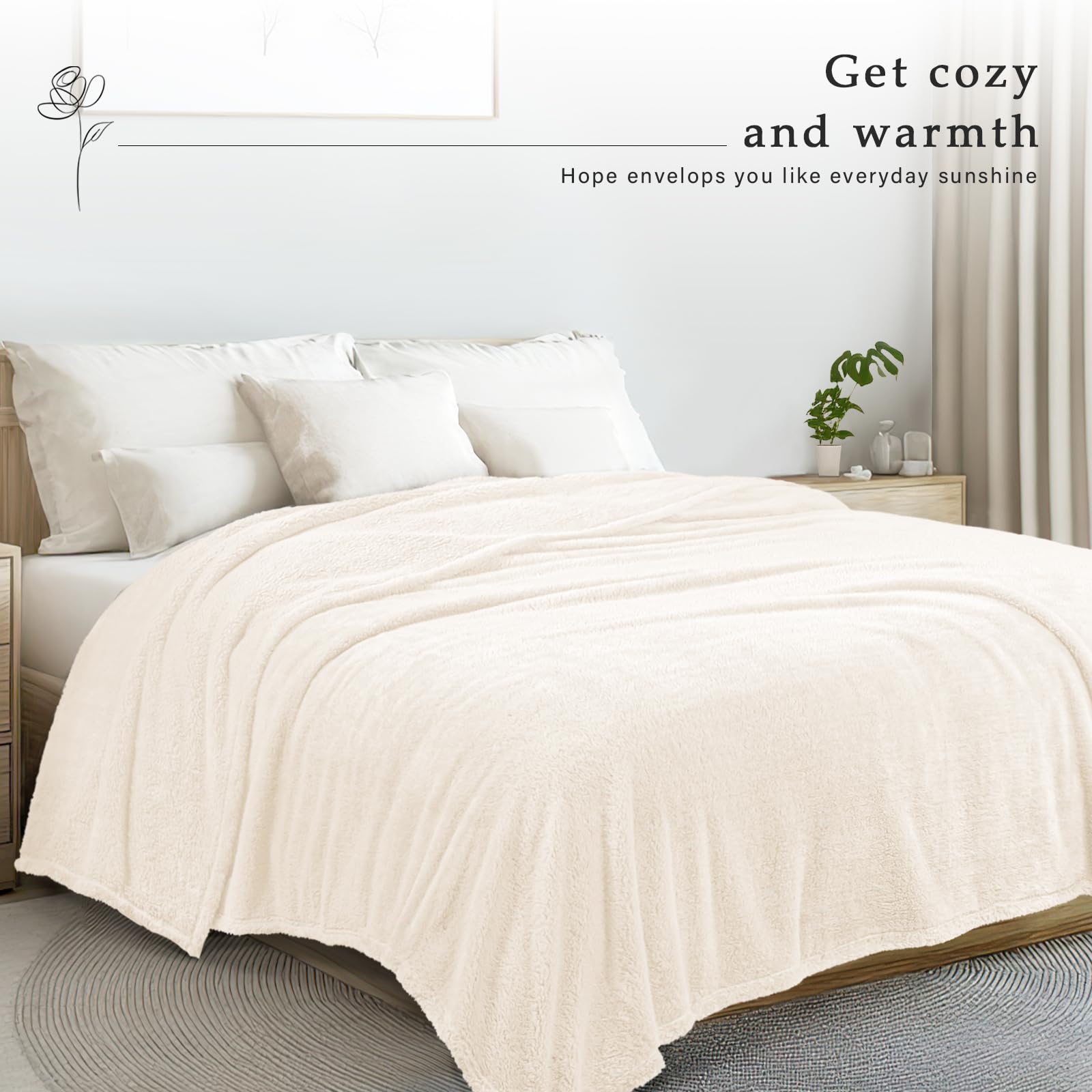 Exclusivo Mezcla Fleece deken, flanellen, super zachte, jacquard gestreepte, lichtgewicht, wollige, knusse deken, voor op bed, voor alle seizoenen, queensize, ca. 228 x 228 cm, olijfgroen