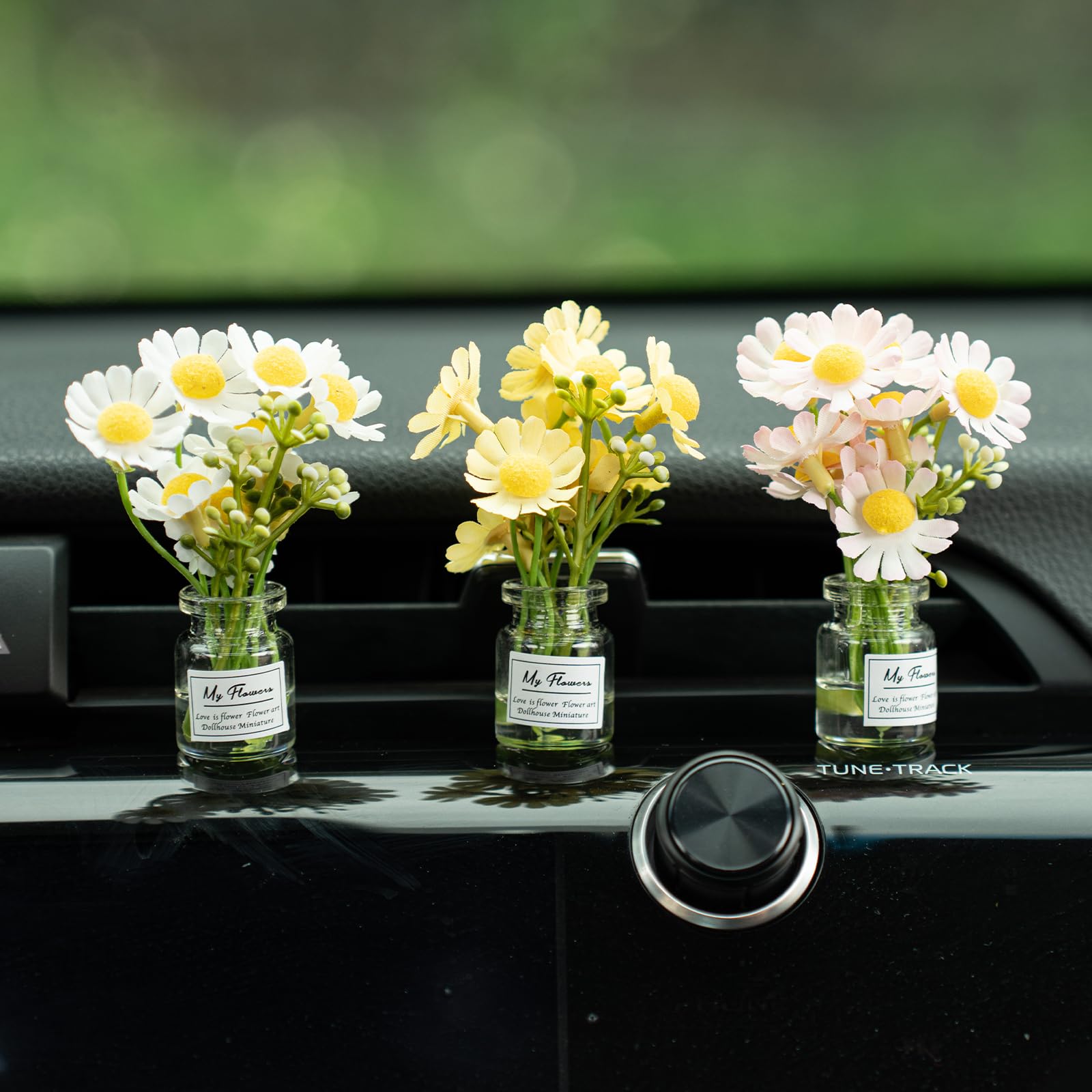 Amazon.com: Rislobx Daisy Vase Car Dashboard Decorations, Daisy