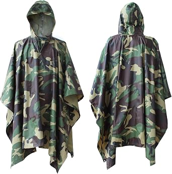 ElifeAcc Waterproof Poncho Multifunctional Rain Poncho Adult Waterproof for Outdoor Activities