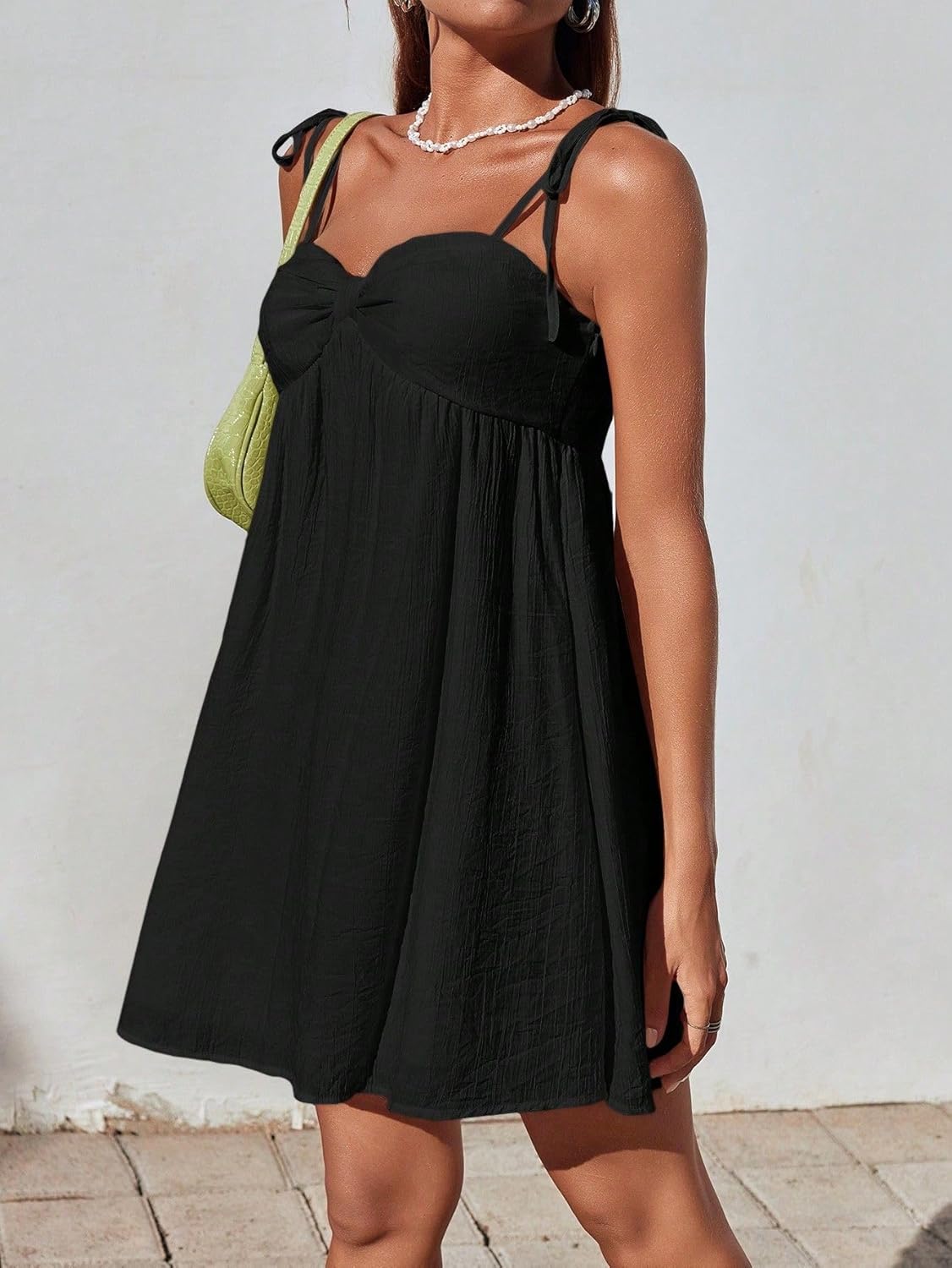 Narecte Casual Summer Dresses for Women Flowy Sun Dress Mini Slip Dress Cute Spaghetti Strap Dress - Image 4