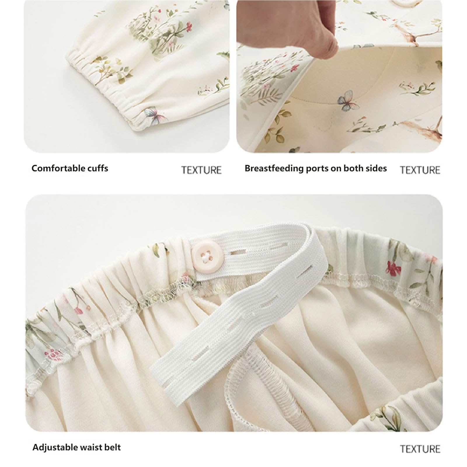 Comodo cotone gravidanza pigiama set manica lunga loungewear per autunno inverno notte maternità casa usura confortevole pigiameria