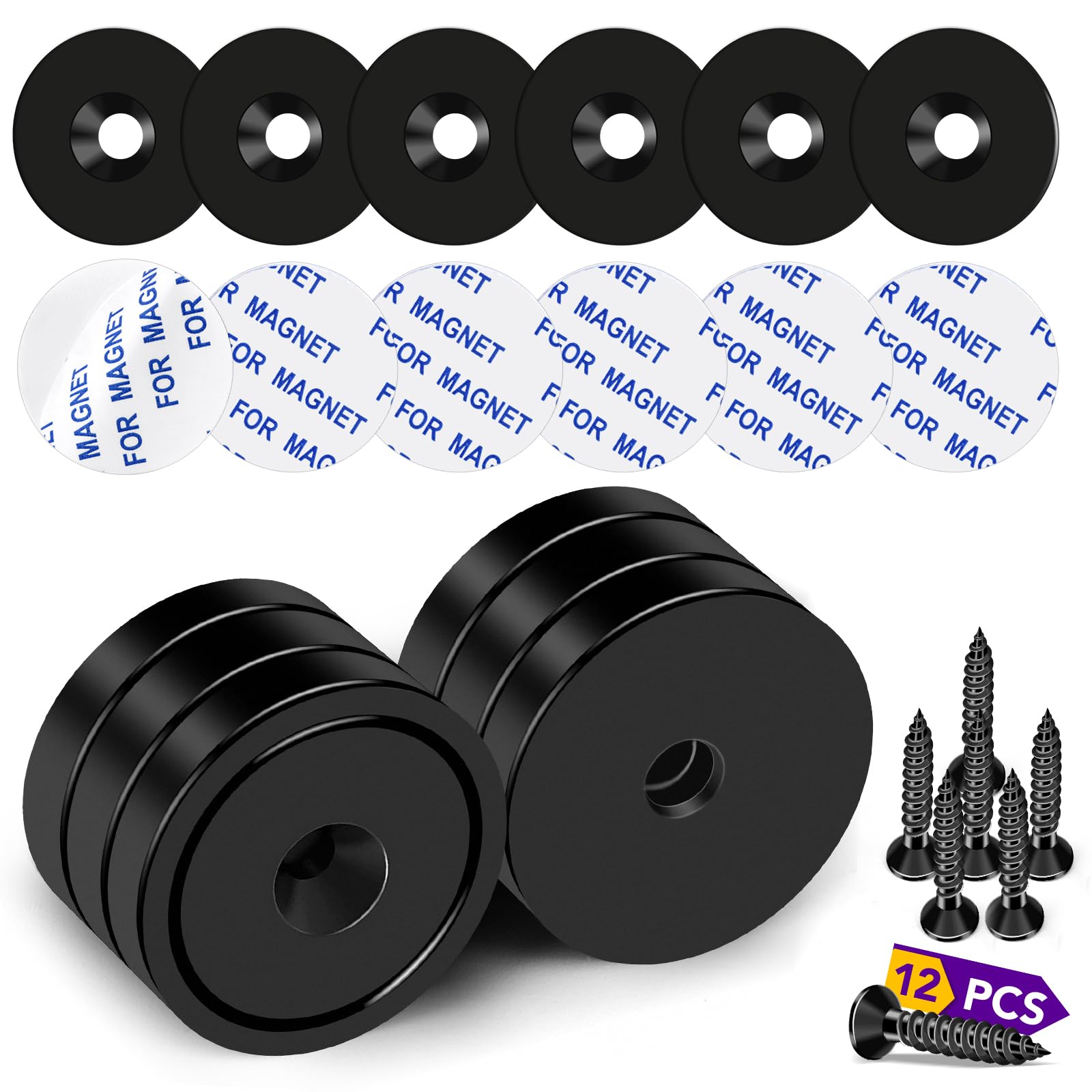 TRYMAG Strong Rare Earth Neodymium Magnets with Screws, 80Lbs, 12 Pack — Amazon image 7