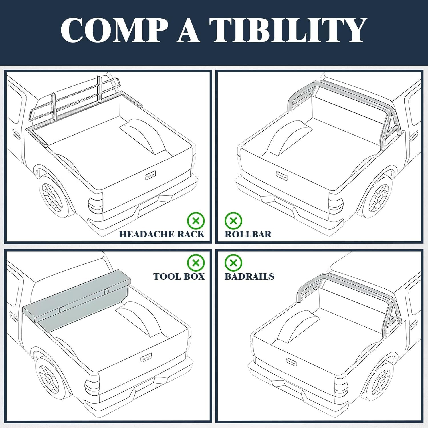 Perfit Liner Soft Quad-Fold Truck Bed Tonneau Cover for 1999-2007 Chevy Silverado GMC Sierra 1500 2500 3500 HD (2007 Only Classic) 6.5 FT (79") Bed