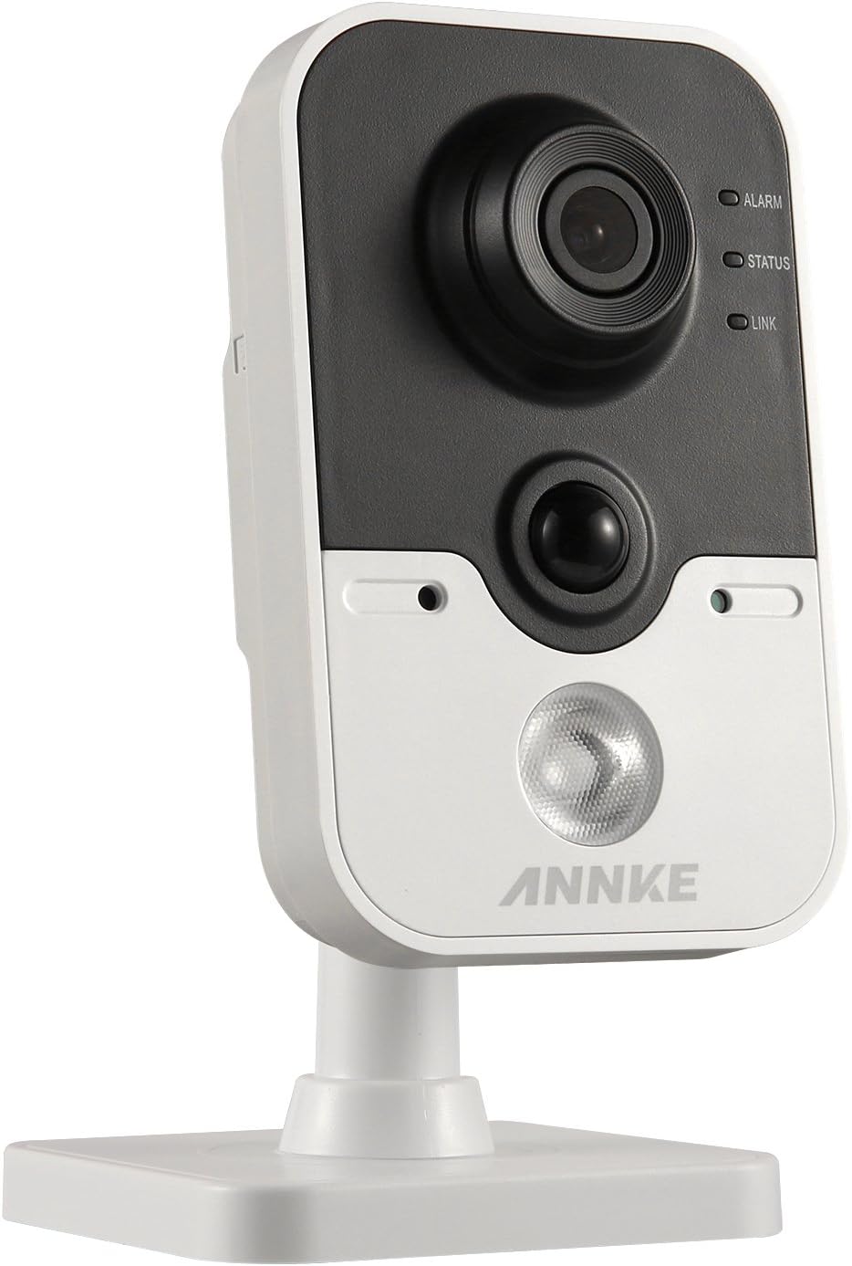 Devan view of ANNKE i61dr camera showing lens, PIR sensor, and LED indicators