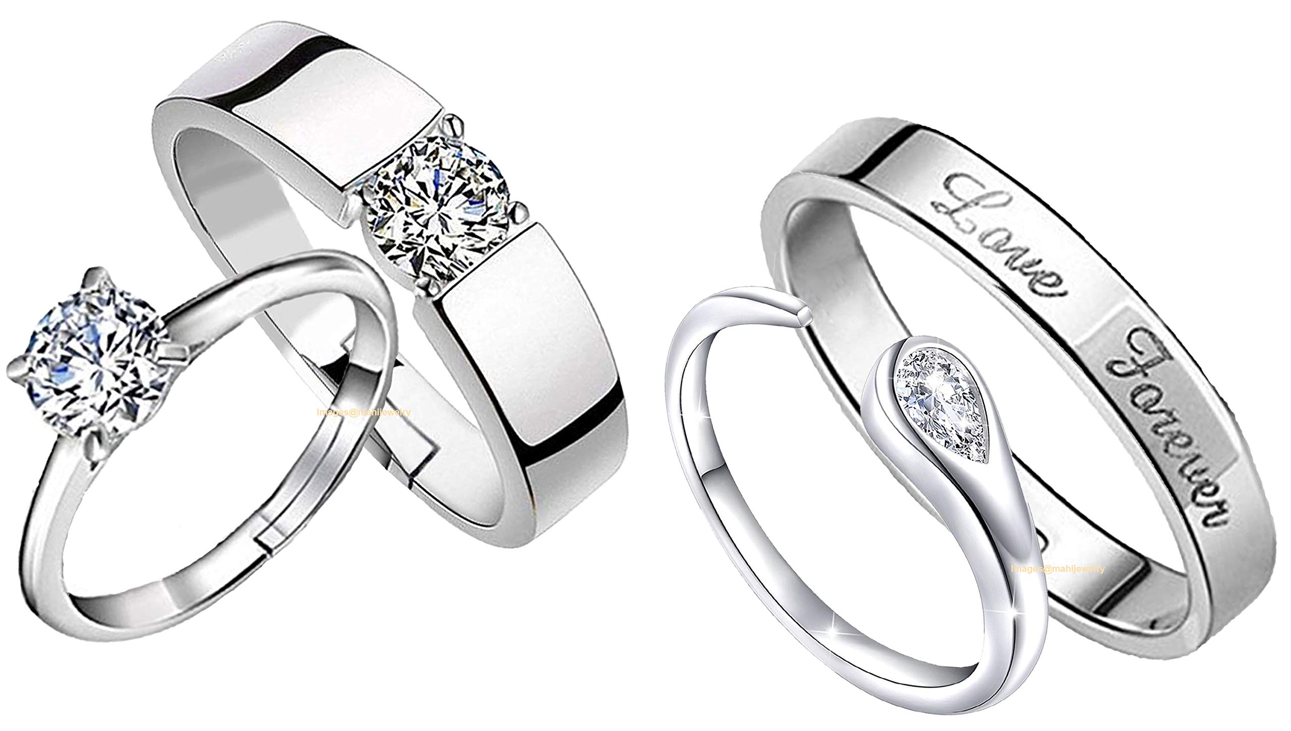 Mahi Combo of Solitaire Crystal Proposal Adjustable Couple Ring for Men and Women (FRCO1103109R4) (B08RS23NN3) Amazon Price History, Amazon Price Tracker