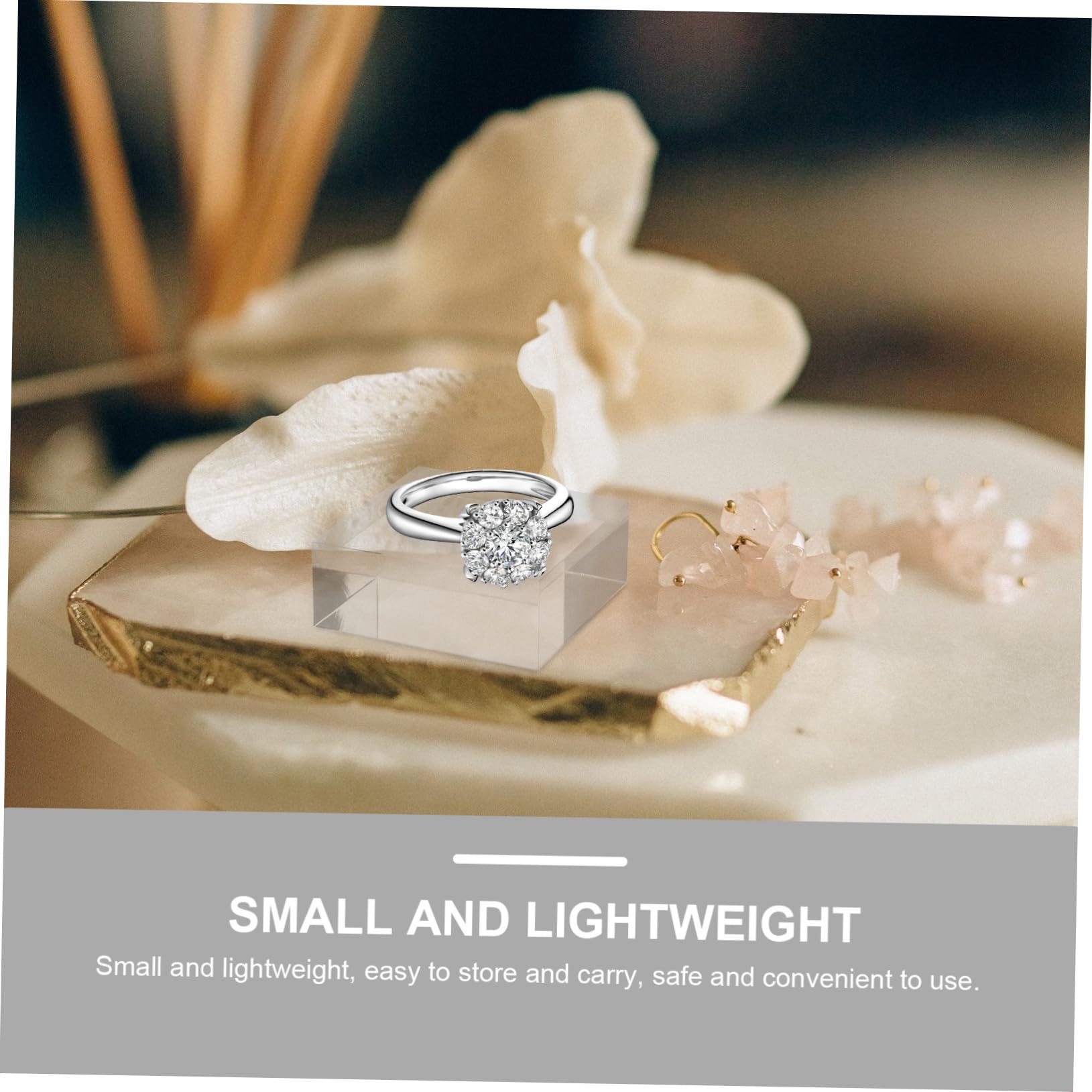 HOOTNEE Acrylic Blocks Display Holder Square Base for Jewelry Display and Selling