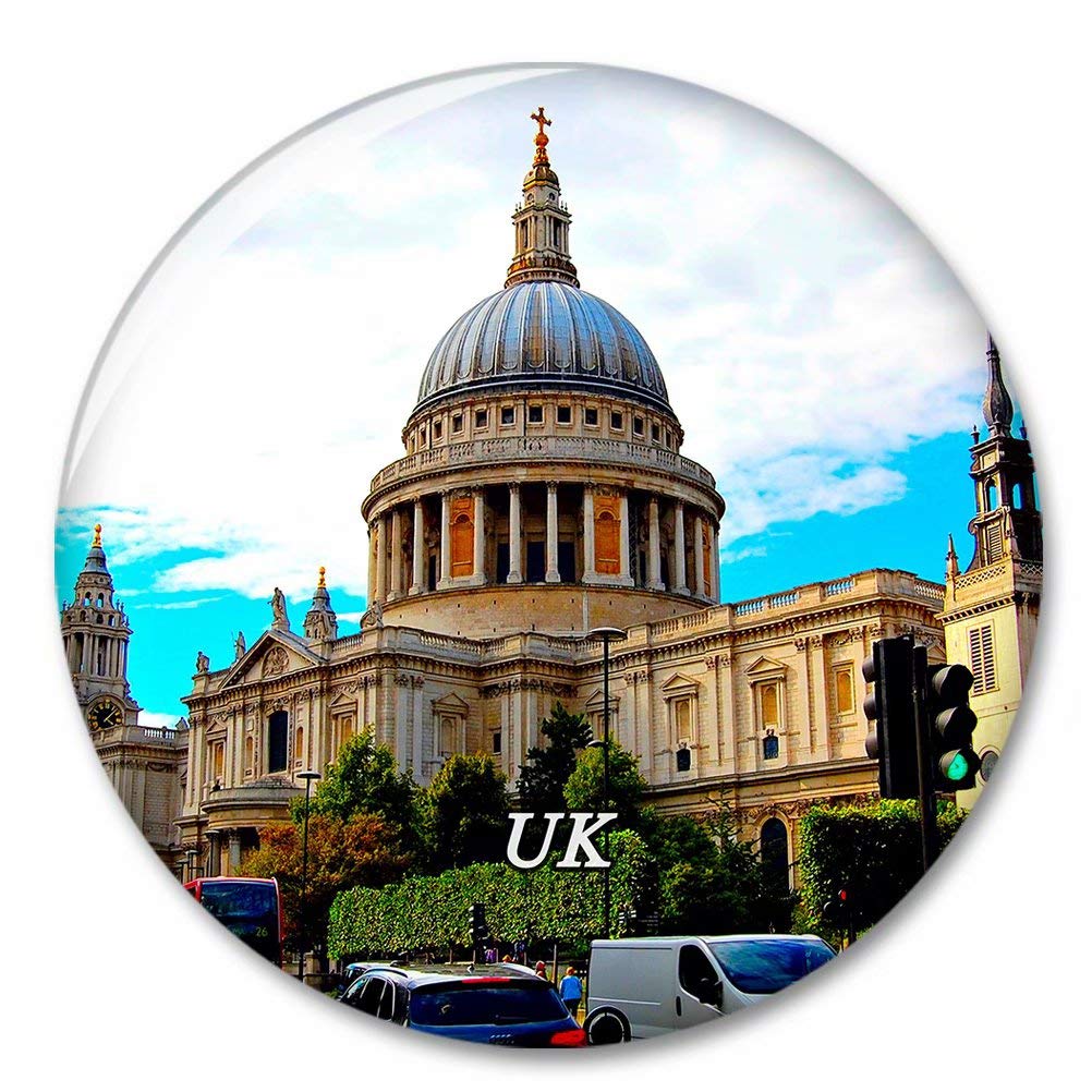 Kxrsm Bxtkpq-Uk-6080 Uk England St. Paul's Cathedral London Fridge Magnet Decorative Magnet Bottle Opener Tourist City Travel Souvenir Collection Gift Strong Refrigerator Sticker