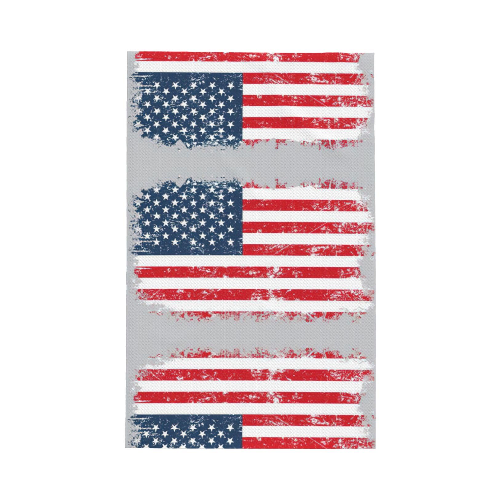 Migpkd Black Stars And Stripes Kitchen Dish Towels Vintage Waffle Weave Kitchen Towels Hand Towels For Bathroom