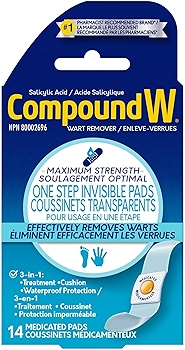 Compound W Maximum Strength Wart Remover Invisible Pads