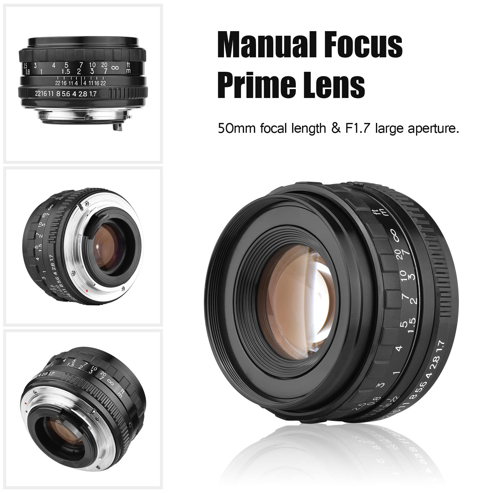 50 mm F1 7 duża przysłona ręczna ostrość obiektywu aparatu PK zamiennik dla kamer pełnoklatkowych K1 K-1 Mark II