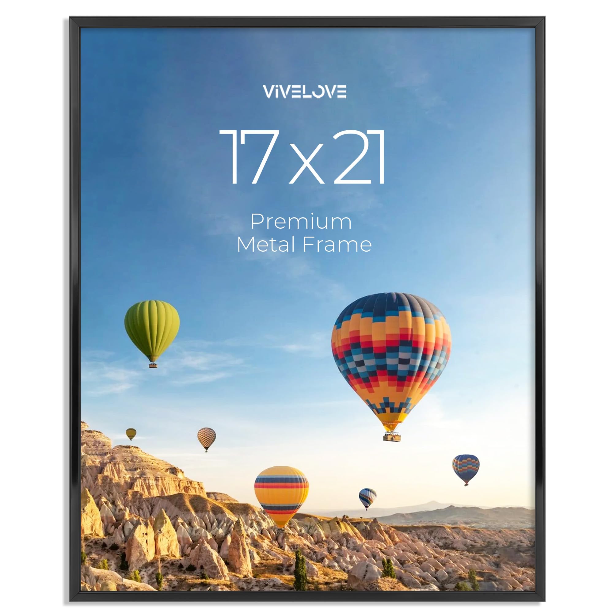 Vivelove 17x21 Metal Picture Frame, Black Aluminum