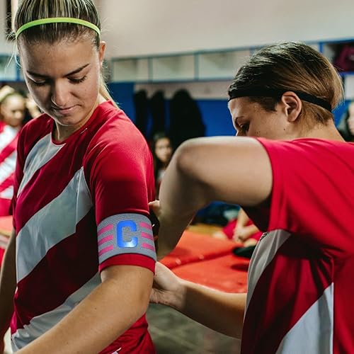 Miniatura 4 de Sports Captain C Arm Band for Team Training, Unisex Elastic Soccer Captain Armband Adjustable Outdoor Football Player Captain's ArmBands for Adult